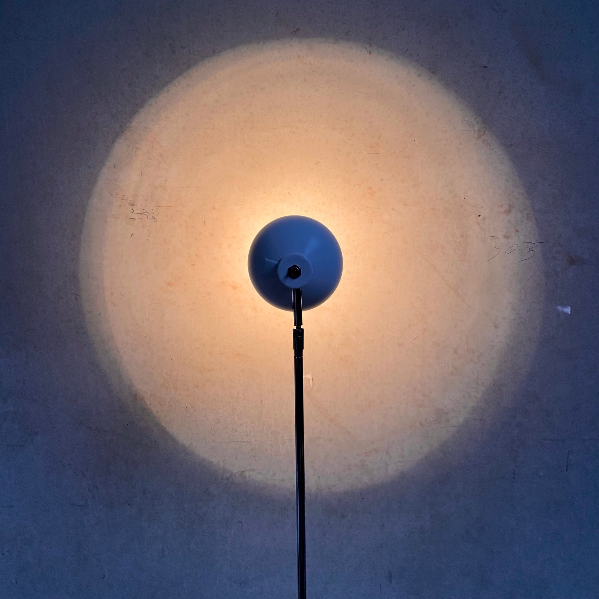 ADJUSTABLE 'BALL IN SOCKET' FLOOR LAMP BY H. BUSQUET FOR HALA ZEIST, 1960S