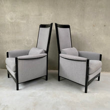 Load image into Gallery viewer, 2 x High Back Lacquered Lounge Chairs &quot;Peggy&quot; by Umberto Asnago for Giorgetti, Italy 1990
