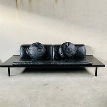 Load image into Gallery viewer, Black Leather Sofa by Harvink, Dutch Design 1980
