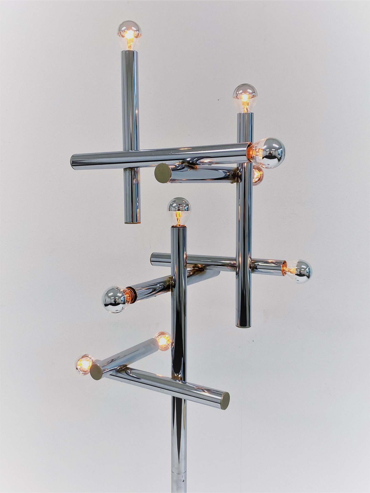 Dimmbare Stehlampe von Gaetano Sciolari für Boulanger, Belgien 1970
