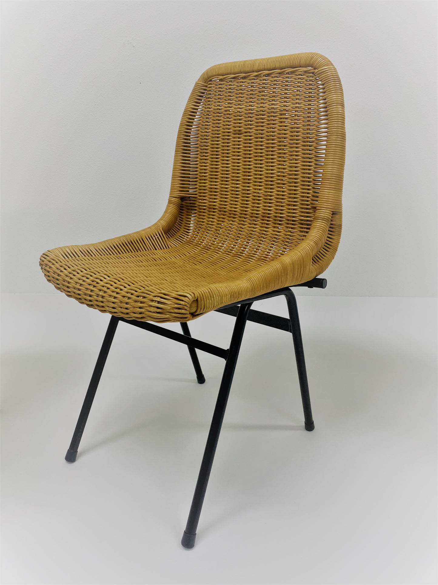 Set aus 4 Rattan-Esszimmerstühlen von Dirk Van Sliedregt für Rohé Noordwolde, Niederlande 1960