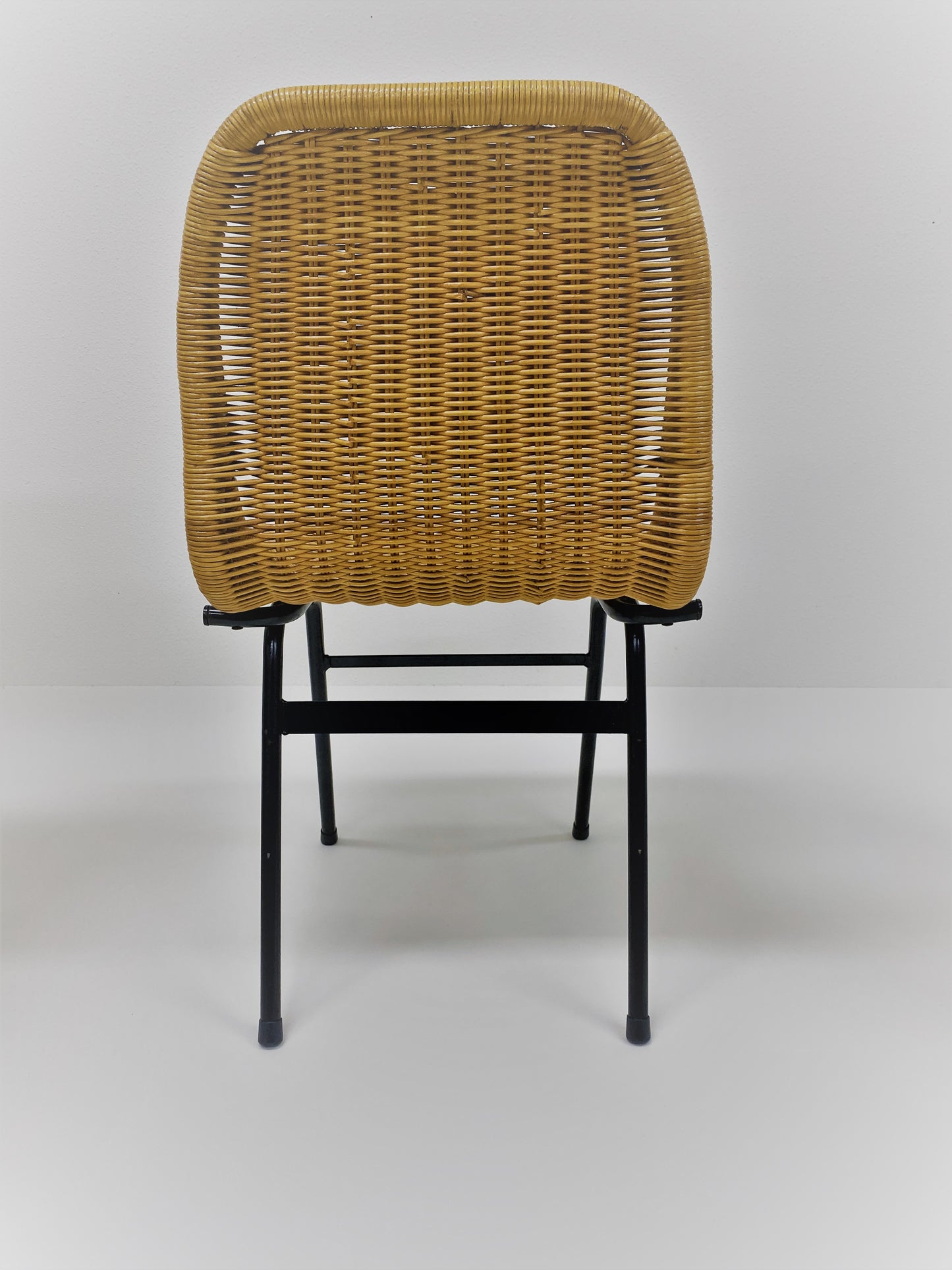 Set aus 4 Rattan-Esszimmerstühlen von Dirk Van Sliedregt für Rohé Noordwolde, Niederlande 1960