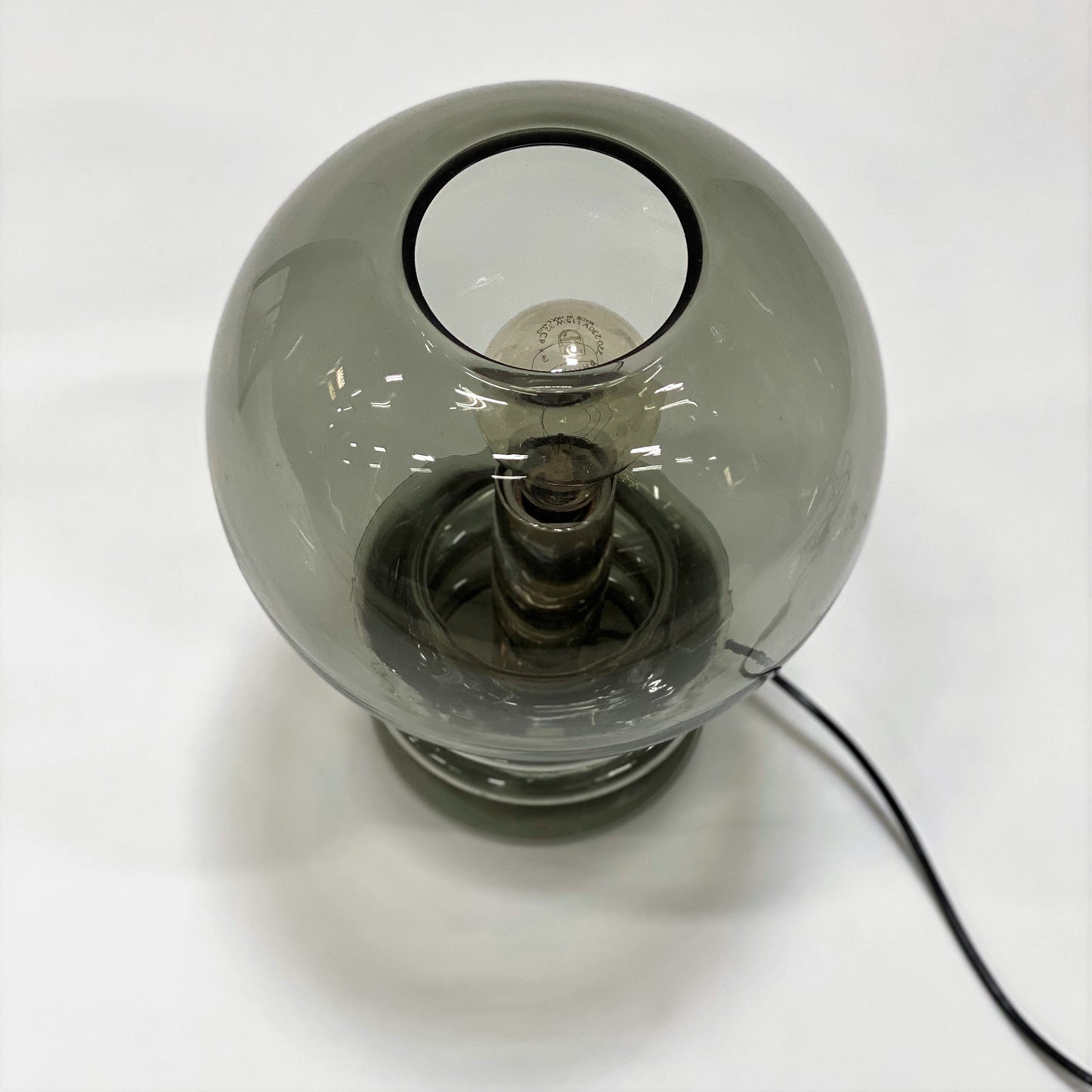 SCULPTURAL "BULB MOON" GLASS TABLE LAMP FOR GLASHÜTTE LIMBURG, GERMANY 1960S