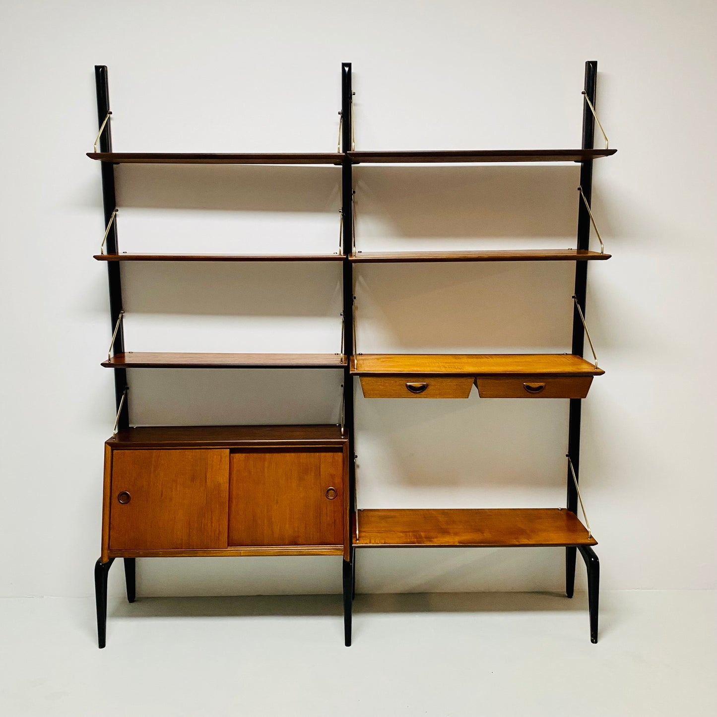 Modulares Wandregal von Louis Van Teeffelen für Wébé Niederlande 1960