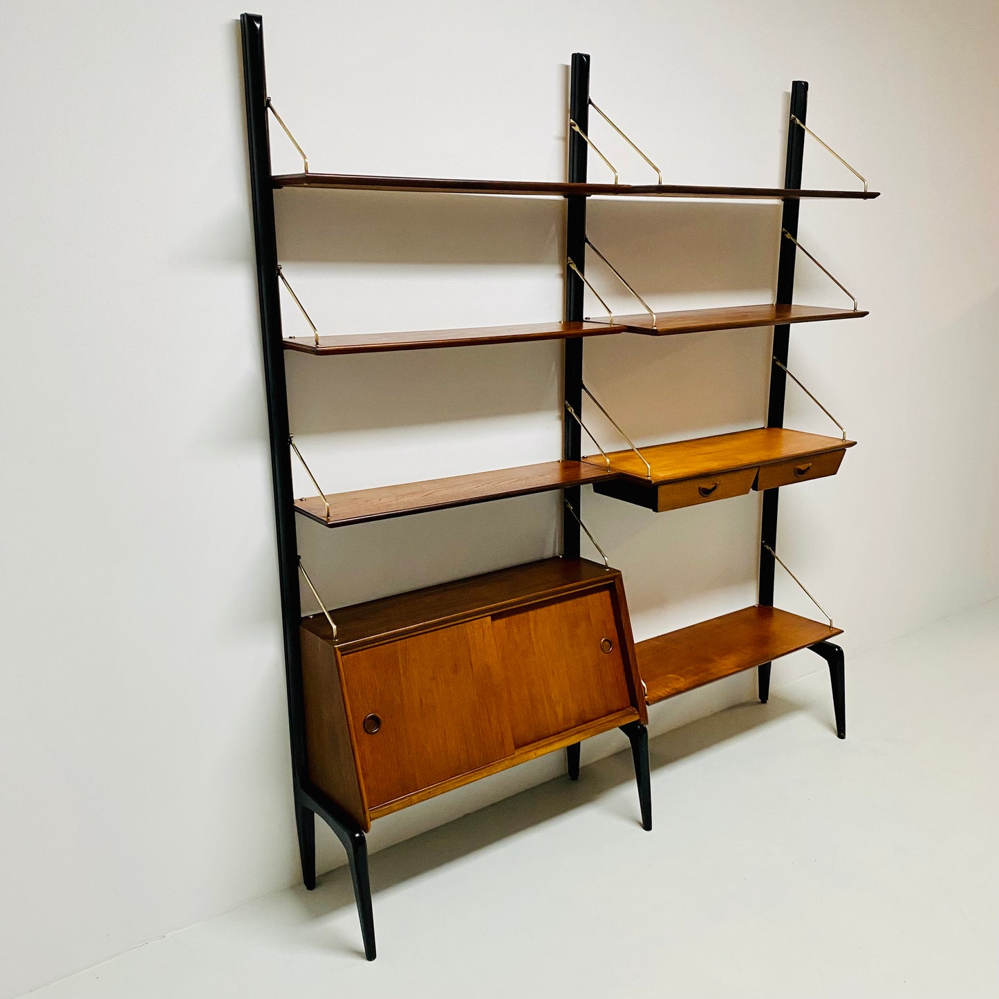 Modulares Wandregal von Louis Van Teeffelen für Wébé Niederlande 1960