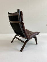 Load image into Gallery viewer, Danish Brown Leather Lounge Chair Farstrup, Denmark 1970
