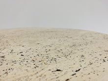 Load image into Gallery viewer, Round Travertine Coffee Table With Wooden Base, Italy 1970
