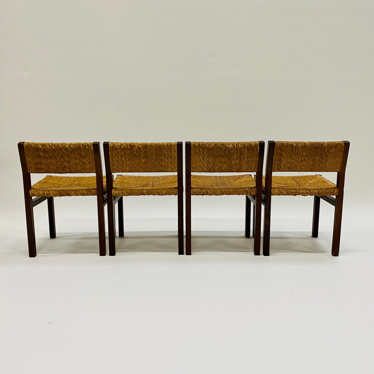 'SE82' WENGÉ & WICKER DINING CHAIRS BY MARTIN VISSER & WALTER ANTONIS FOR 'T SPECTRUM, NETHERLANDS 1960S www.foundicons.nl