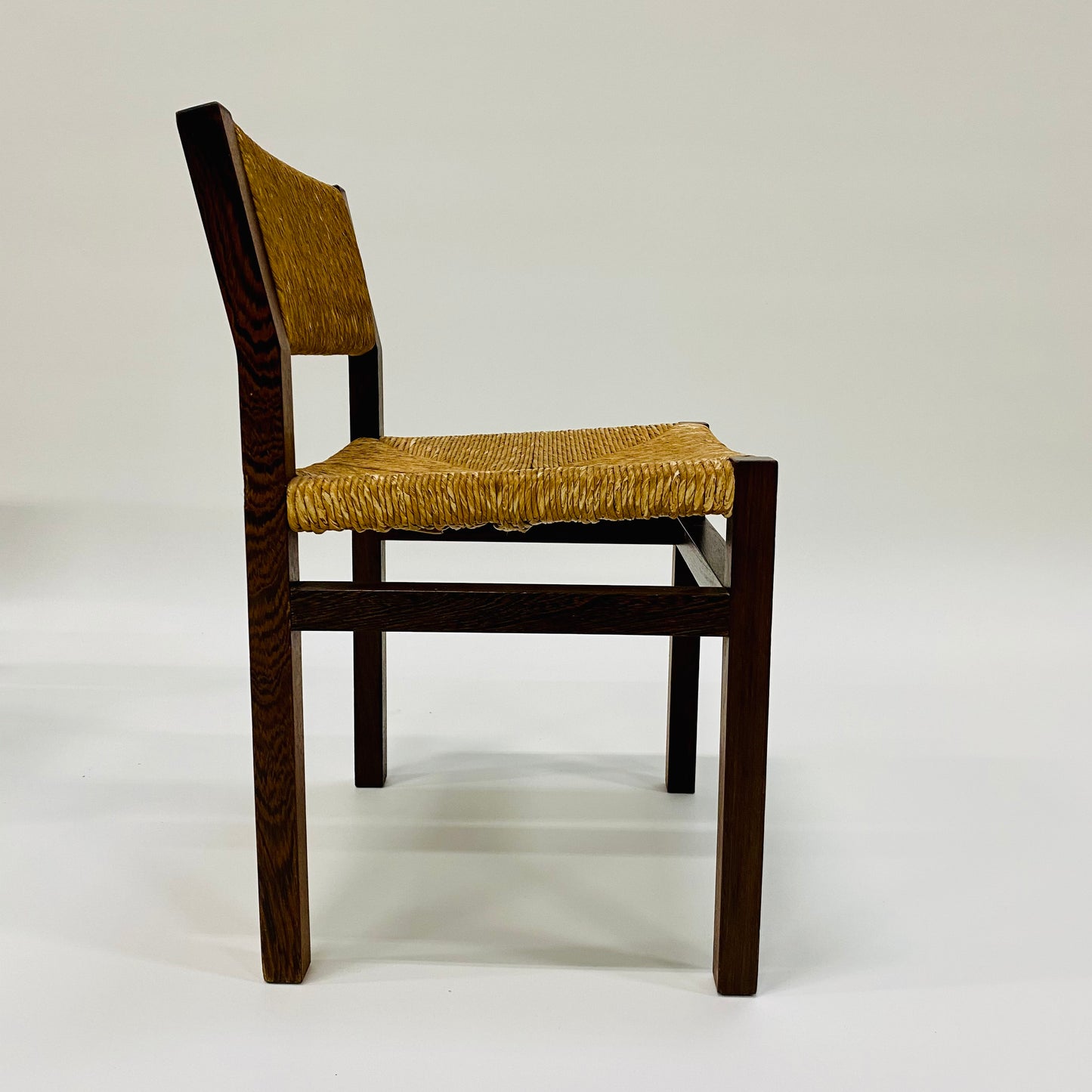 'SE82' WENGÉ & WICKER DINING CHAIRS BY MARTIN VISSER & WALTER ANTONIS FOR 'T SPECTRUM, NETHERLANDS 1960S www.foundicons.nl