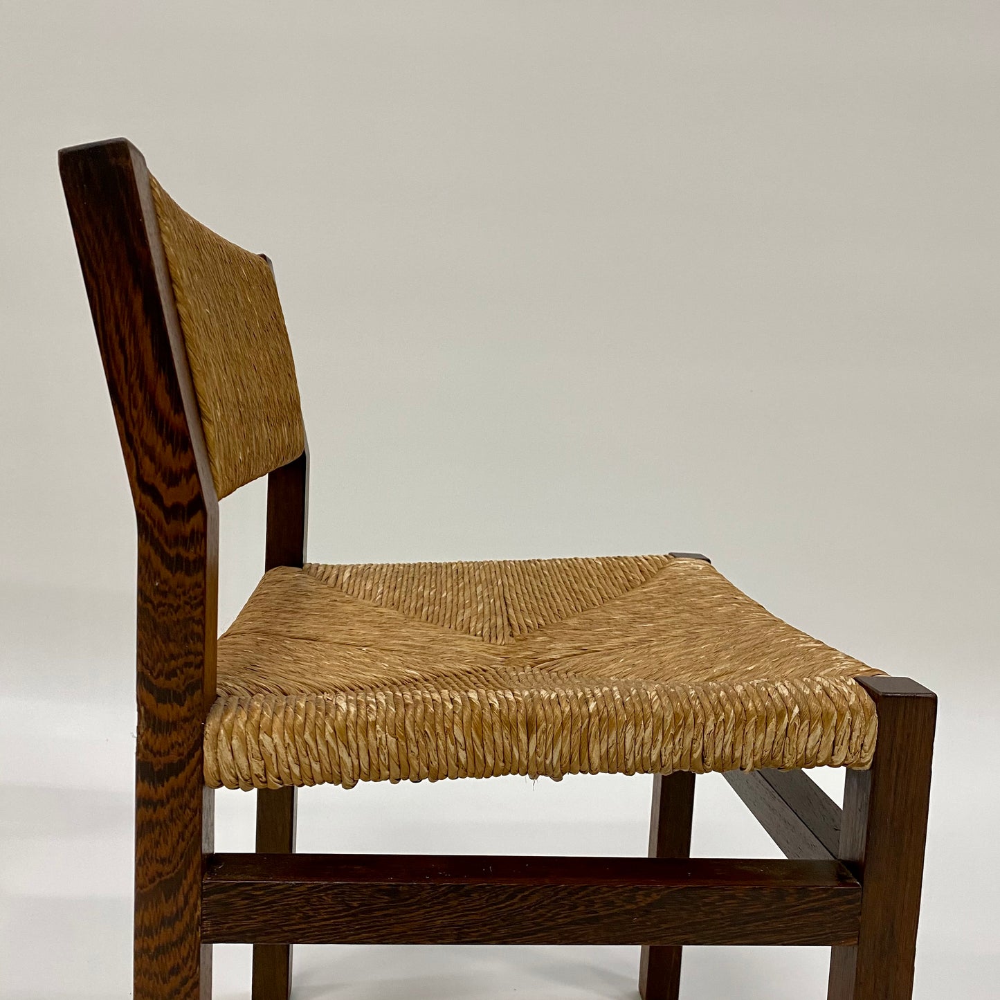 'SE82' WENGÉ & WICKER DINING CHAIRS BY MARTIN VISSER & WALTER ANTONIS FOR 'T SPECTRUM, NETHERLANDS 1960S www.foundicons.nl