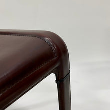 Load image into Gallery viewer, Set of 4 Burgundy Leather Sistina Strap Chairs by Tito Agnoli for Matteo Grassi, Italy 1980
