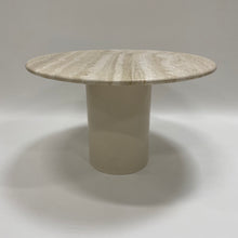 Load image into Gallery viewer, BEAUTIFUL ITALIAN TRAVERTINE ROUND DINING TABLE, ITALY 1970S www.foundicons.nl
