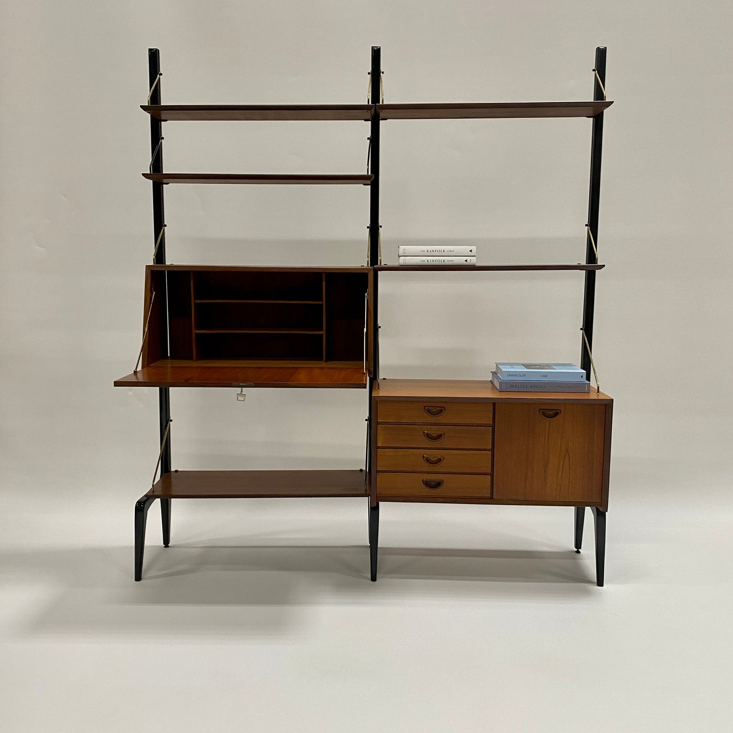 MODULAR WALL UNIT BY LOUIS VAN TEEFFELEN FOR WÉBÉ, NETHERLANDS 1960S