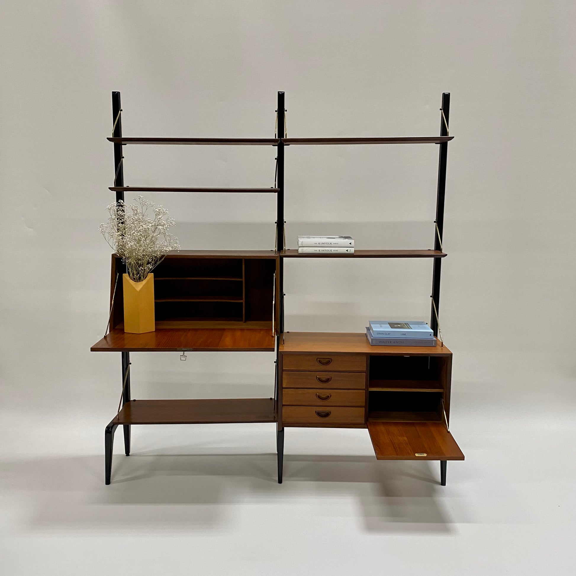 MODULAR WALL UNIT BY LOUIS VAN TEEFFELEN FOR WÉBÉ, NETHERLANDS 1960S
