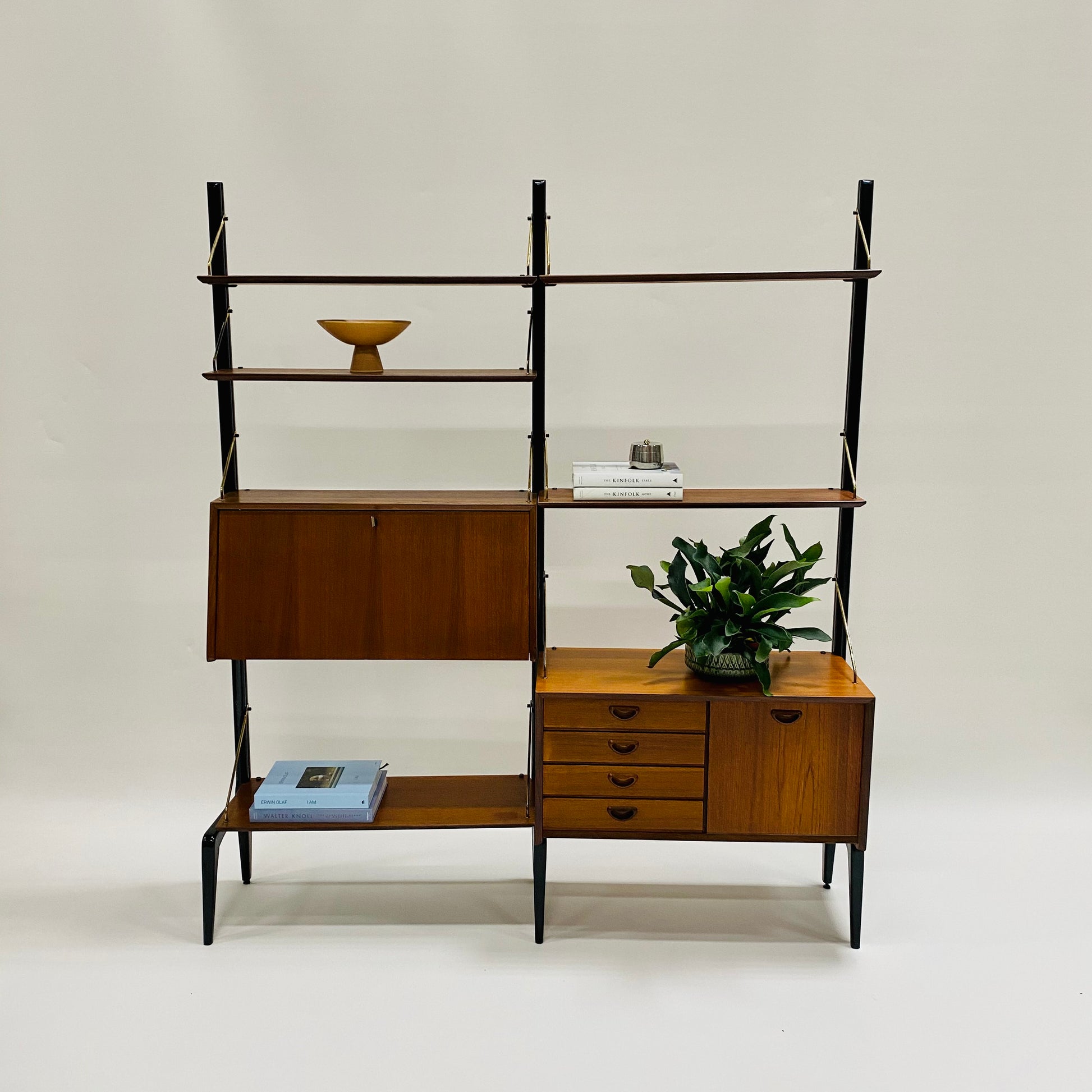 MODULAR WALL UNIT BY LOUIS VAN TEEFFELEN FOR WÉBÉ, NETHERLANDS 1960S