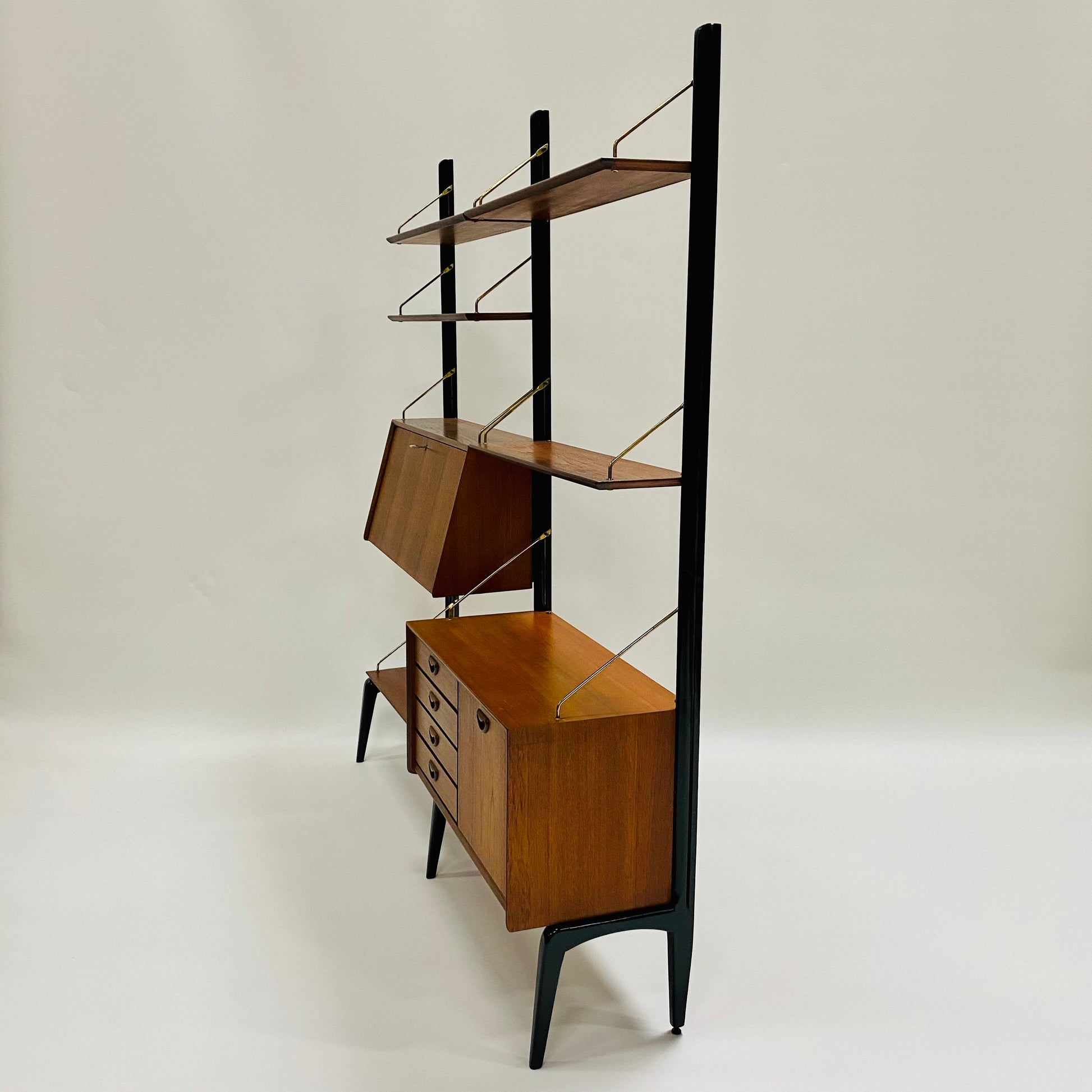 MODULAR WALL UNIT BY LOUIS VAN TEEFFELEN FOR WÉBÉ, NETHERLANDS 1960S