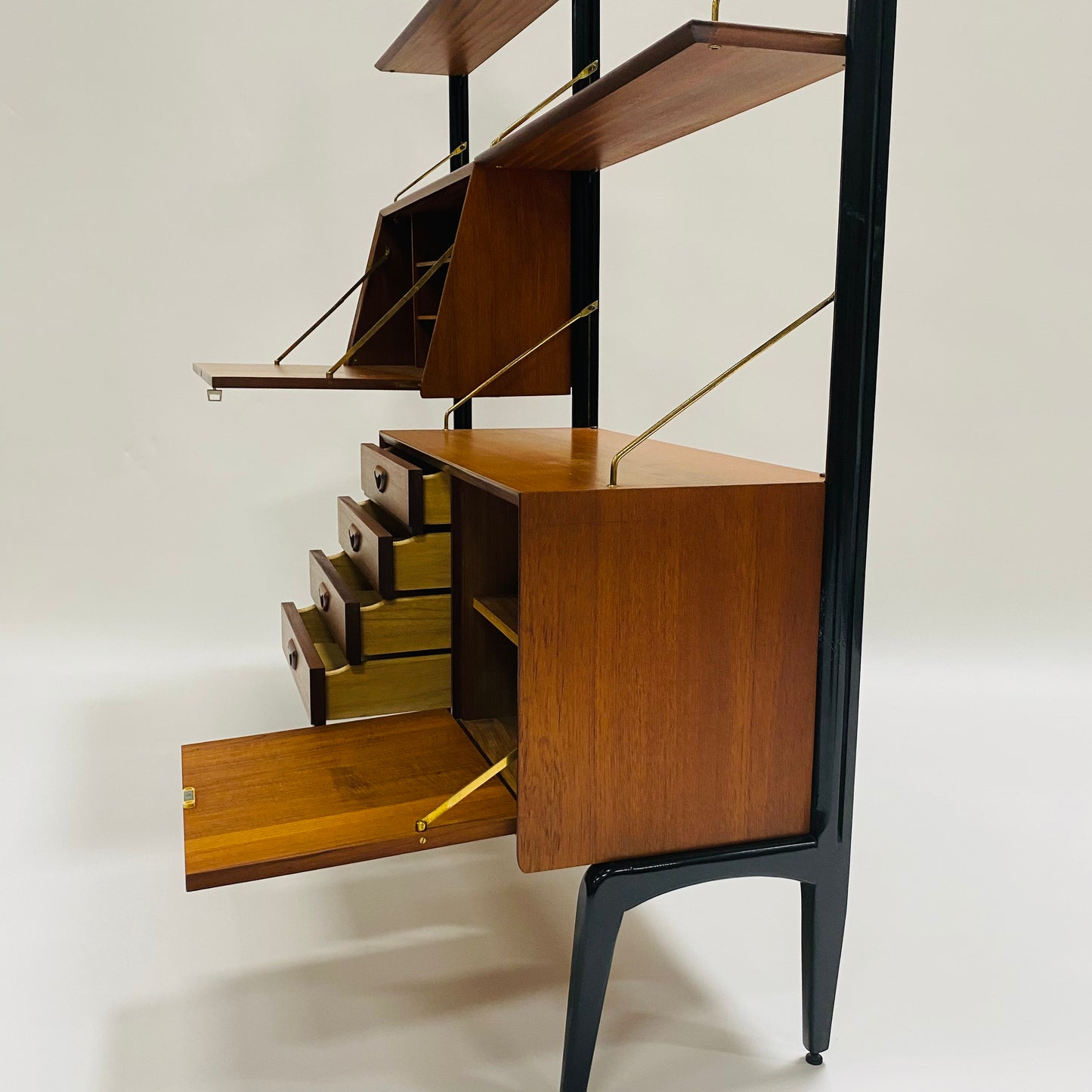MODULAR WALL UNIT BY LOUIS VAN TEEFFELEN FOR WÉBÉ, NETHERLANDS 1960S