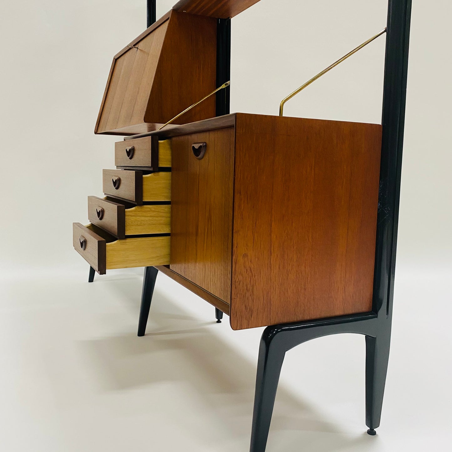 MODULAR WALL UNIT BY LOUIS VAN TEEFFELEN FOR WÉBÉ, NETHERLANDS 1960S