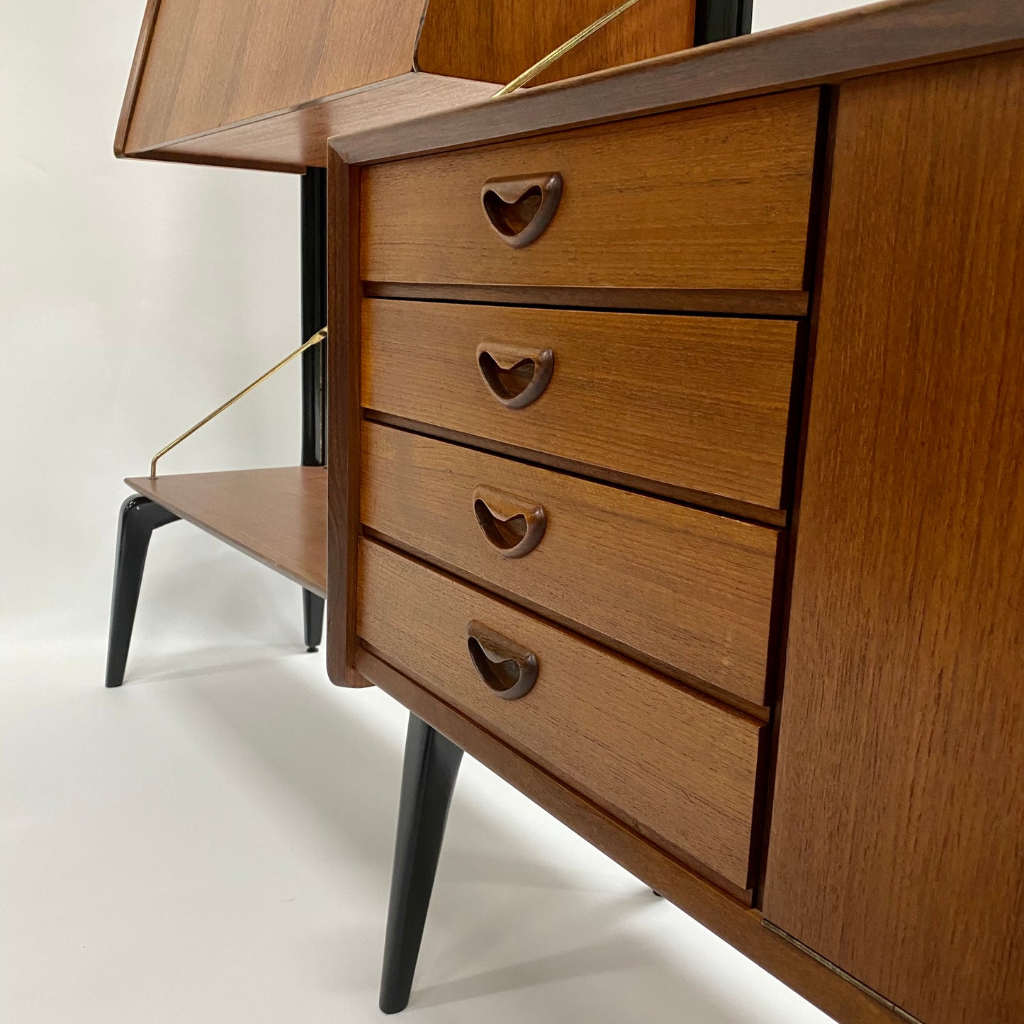 MODULAR WALL UNIT BY LOUIS VAN TEEFFELEN FOR WÉBÉ, NETHERLANDS 1960S