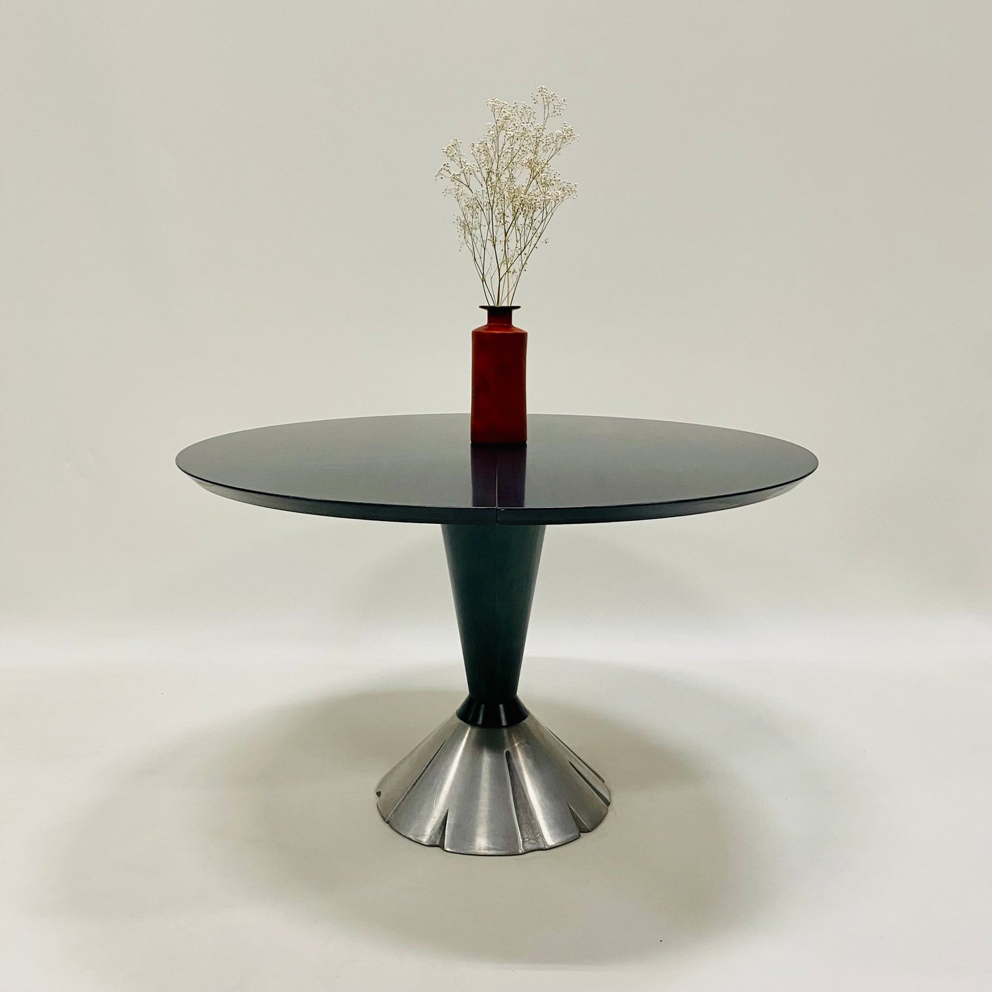 Ausziehbarer Esstisch im italienischen Design mit vier Stühlen von Wolf Schmidt-Bandelow, Italien, 1980