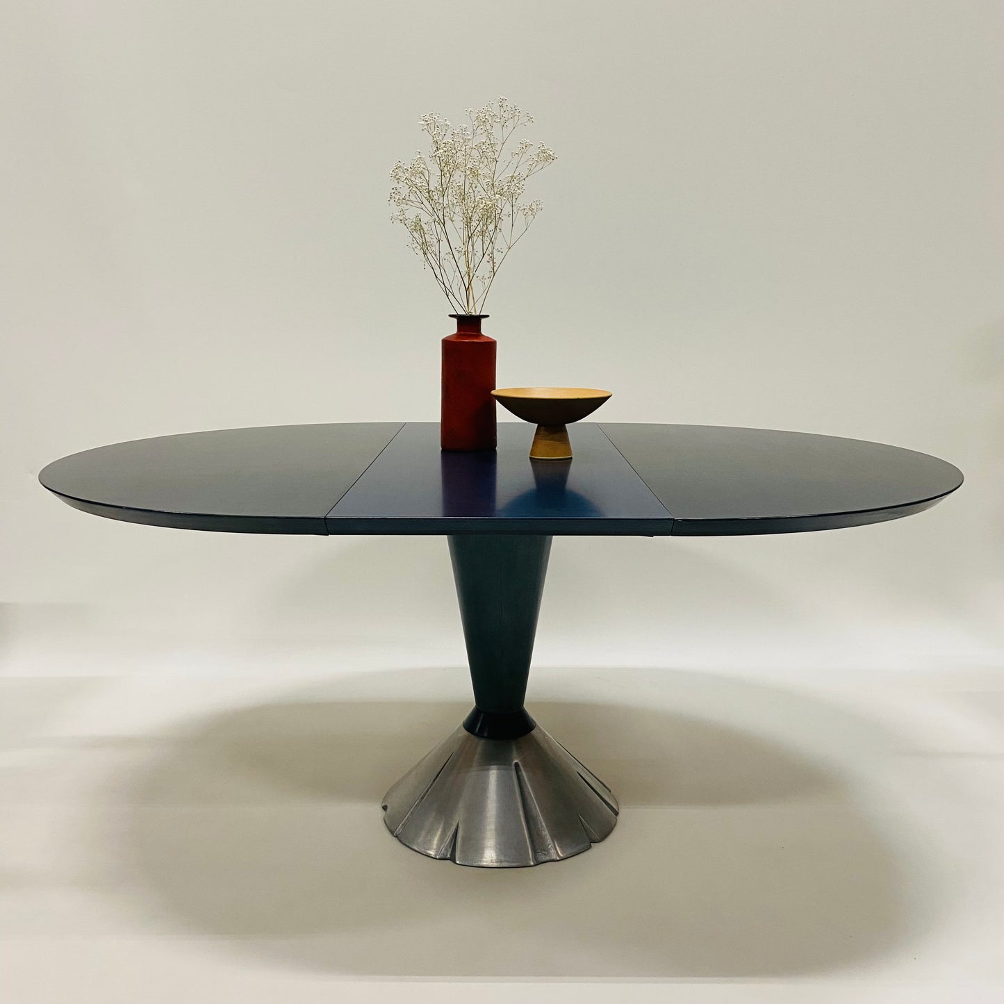 Ausziehbarer Esstisch im italienischen Design mit vier Stühlen von Wolf Schmidt-Bandelow, Italien, 1980