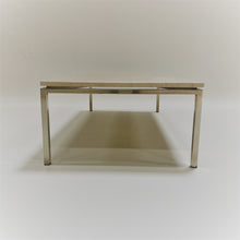 Load image into Gallery viewer, Large Rectangular Travertin Italian Design Coffee Table With Chromed Metal Base, Italy 1970
