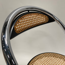 Load image into Gallery viewer, Set of 4 Italian Design Webbing Dining Chairs With Chrome Tube Frame Italy 1970
