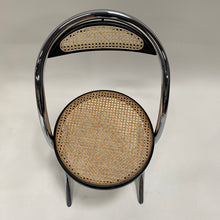 Load image into Gallery viewer, Set of 4 Italian Design Webbing Dining Chairs With Chrome Tube Frame Italy 1970
