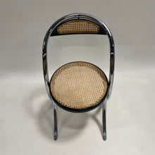 Load image into Gallery viewer, Set of 4 Italian Design Webbing Dining Chairs With Chrome Tube Frame Italy 1970
