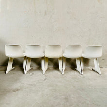 Load image into Gallery viewer, SET OF 5 WHITE KANGAROO DINING CHAIRS BY ERNST MOECKL FOR HORN, GERMANY 1968
