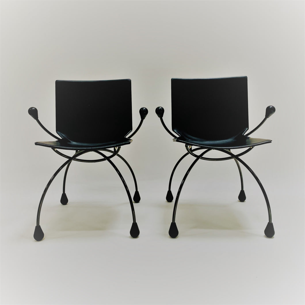 Rare Set of Two Arm Chairs by Karel Boonzaaijer and Pierre Mazairac for Young International Netherlands 1980