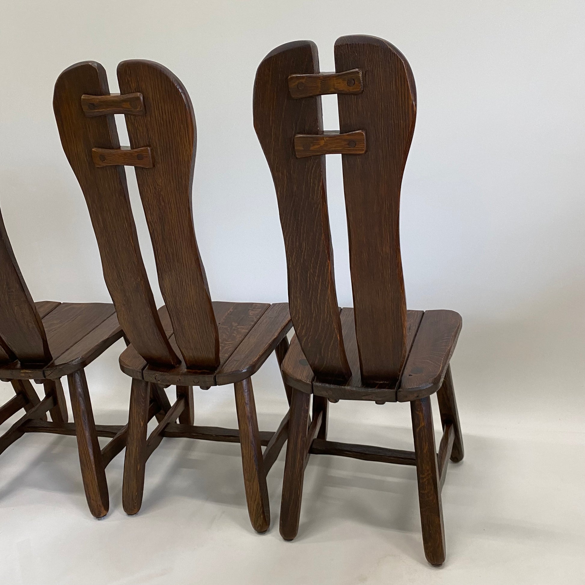 BRUTALIST DINING SET BY KUNSTMEUBELEN DE PUYDT, BELGIUM 1970S
