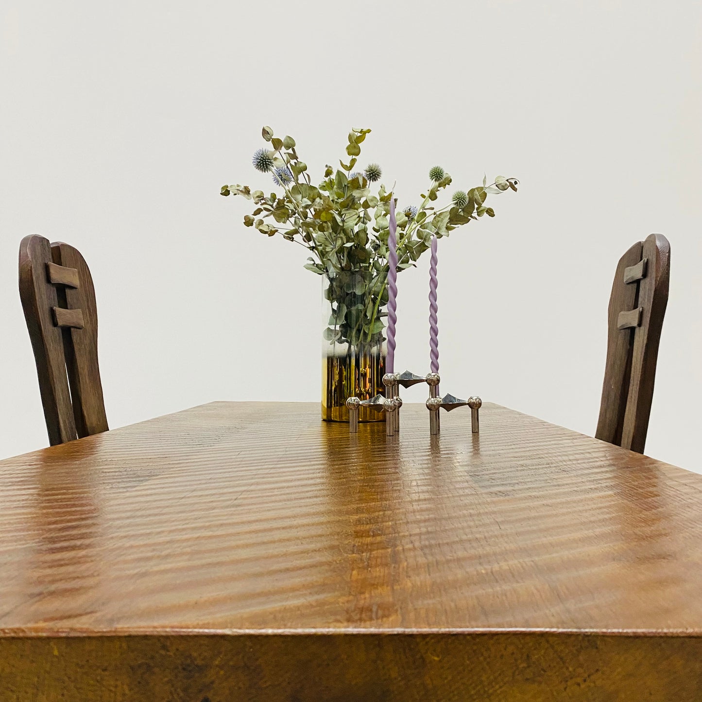 BRUTALIST DINING SET BY KUNSTMEUBELEN DE PUYDT, BELGIUM 1970S