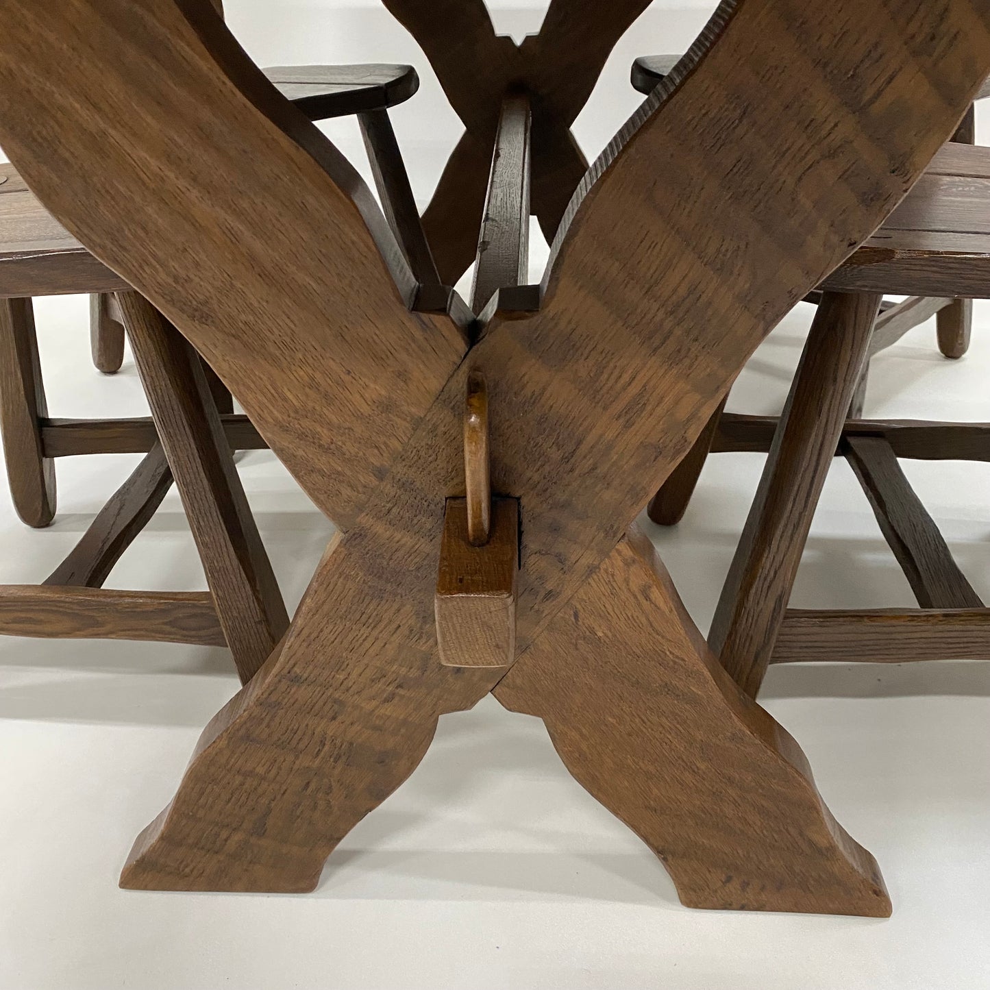 BRUTALIST DINING SET BY KUNSTMEUBELEN DE PUYDT, BELGIUM 1970S