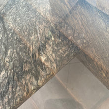 Load image into Gallery viewer, LARGE SICILIAN MARBLE COFFEE TABLE WITH GLASS TOP, ITALY 1980S
