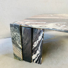 Load image into Gallery viewer, LARGE EYE SHAPED SICILIAN MARBLE COFFEE TABLE FOR ROCHE BOBOIS, ITALY 1970S

