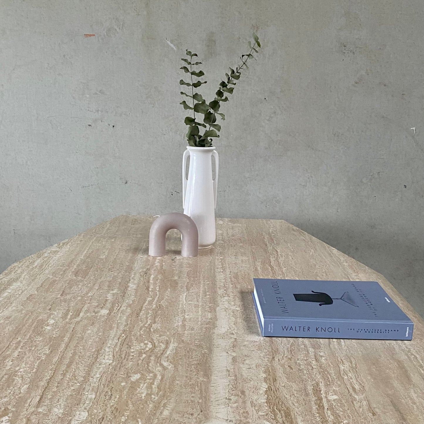 LARGE MID-CENTURY ITALIAN TRAVERTINE DINING TABLE, ITALY 1970S