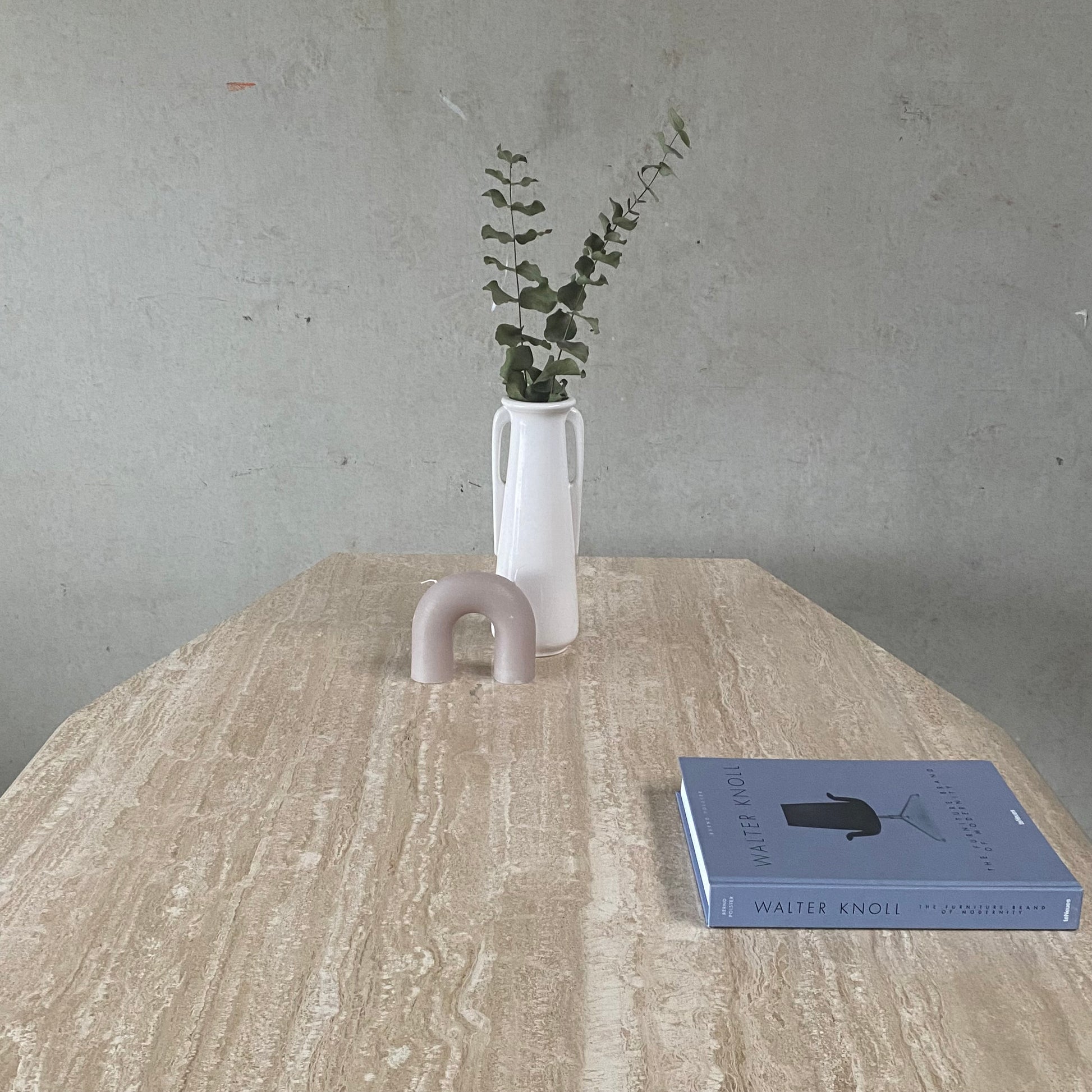 LARGE MID-CENTURY ITALIAN TRAVERTINE DINING TABLE, ITALY 1970S