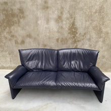 Load image into Gallery viewer, LEATHER PALMARIA 709 2-SEATER SOFA BY VICO MAGISTRETTI FOR CASSINA, ITALY 1970S
