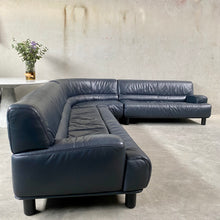 Load image into Gallery viewer, MASSIVE GREY/BLUE LEATHER &quot;DS-18&quot; SECTIONAL CORNER SOFA BY DE SEDE DESIGN TEAM, SWITZERLAND 1980S

