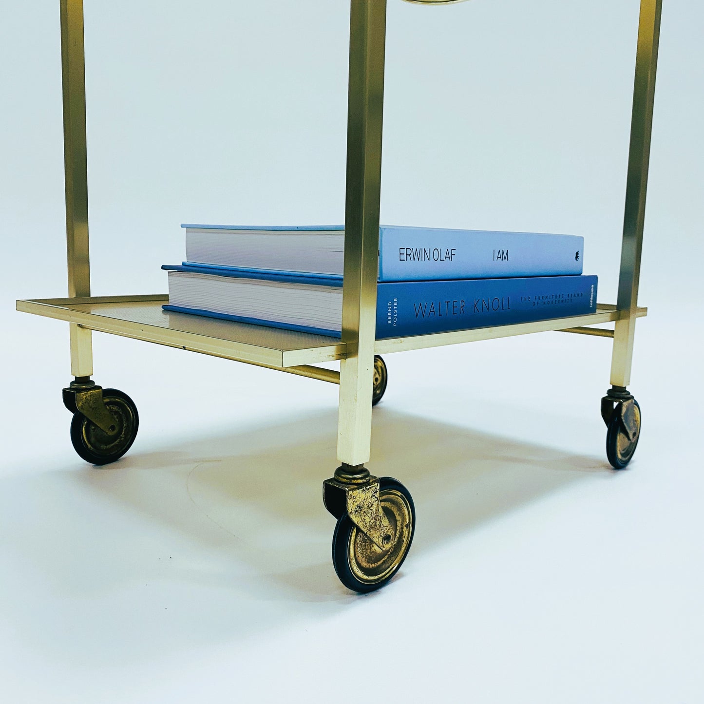 Mid-Century Modern Gold Aluminium Barwagen von Werkenswurf Sihlmetall, Schweiz 1970