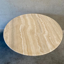 Load image into Gallery viewer, Mid-century Round Italian Design Travertine Dining Table, Italy 1970
