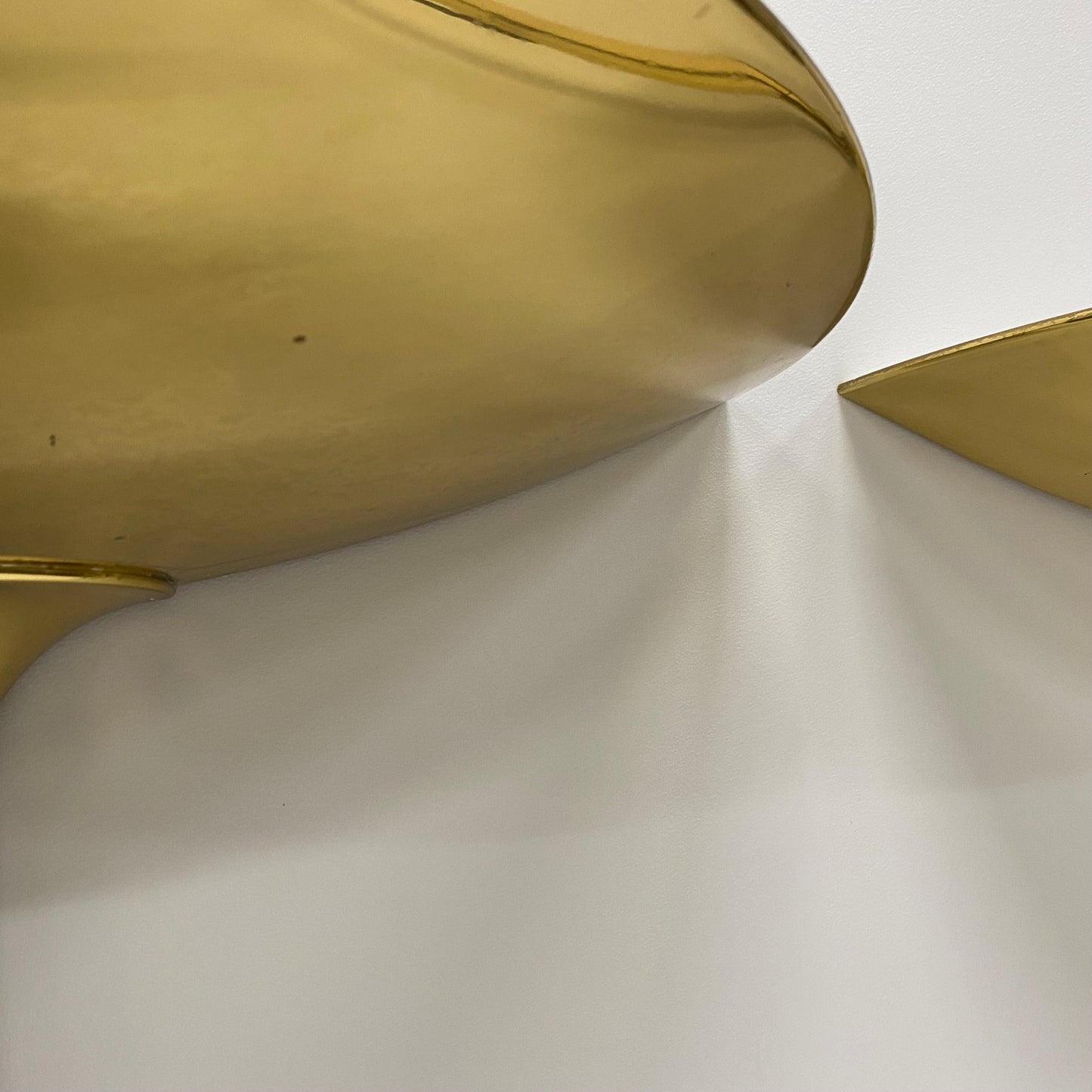 2 x Florian Schulz Messing-Wandleuchten, Deutschland 1970