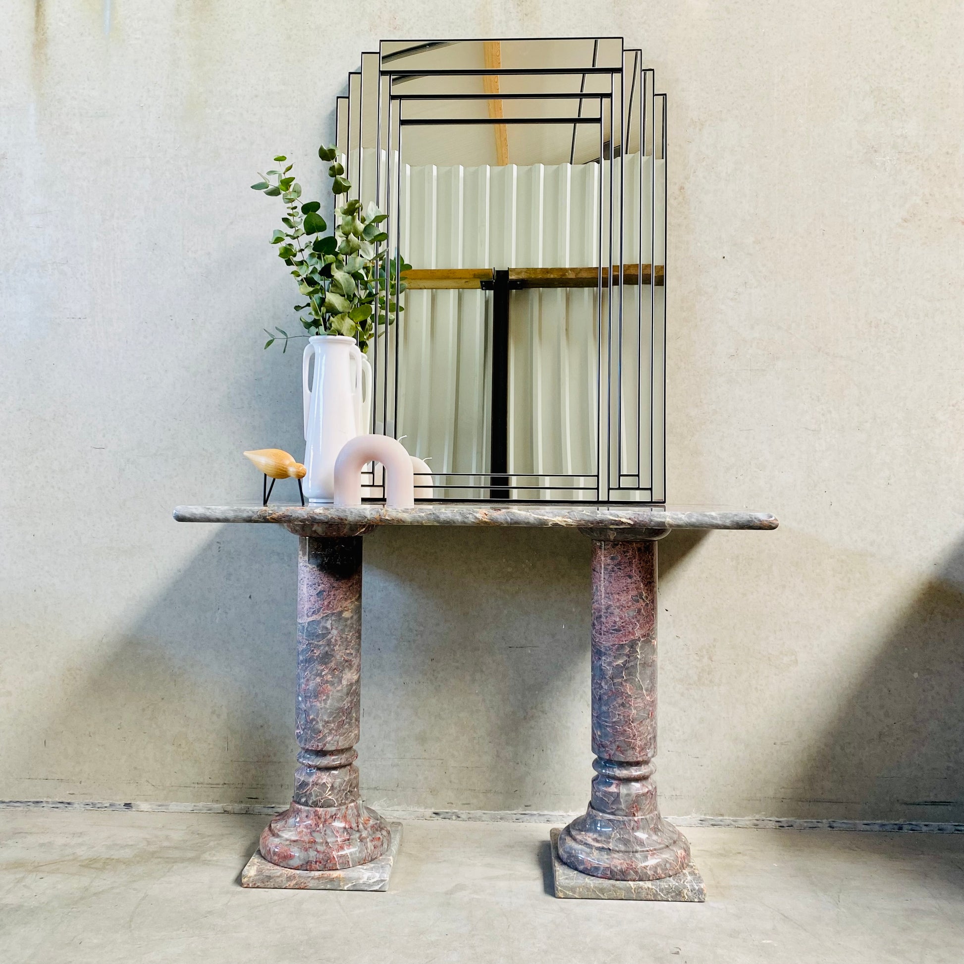 SOLID POLISHED SALOME MARBLE SIDE TABLE, 1980S