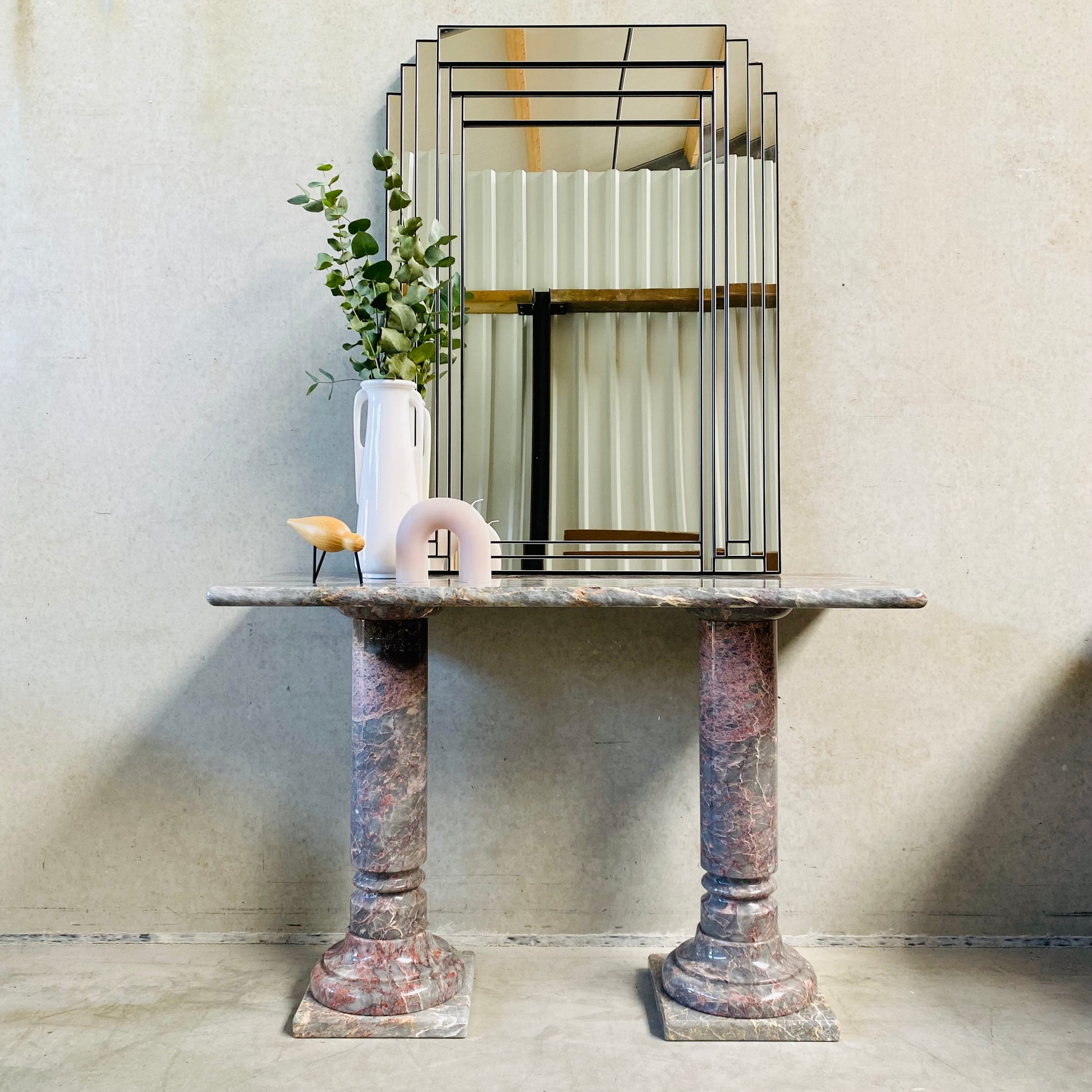 SOLID POLISHED SALOME MARBLE SIDE TABLE, 1980S