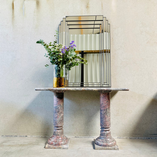 SOLID POLISHED SALOME MARBLE SIDE TABLE, 1980S