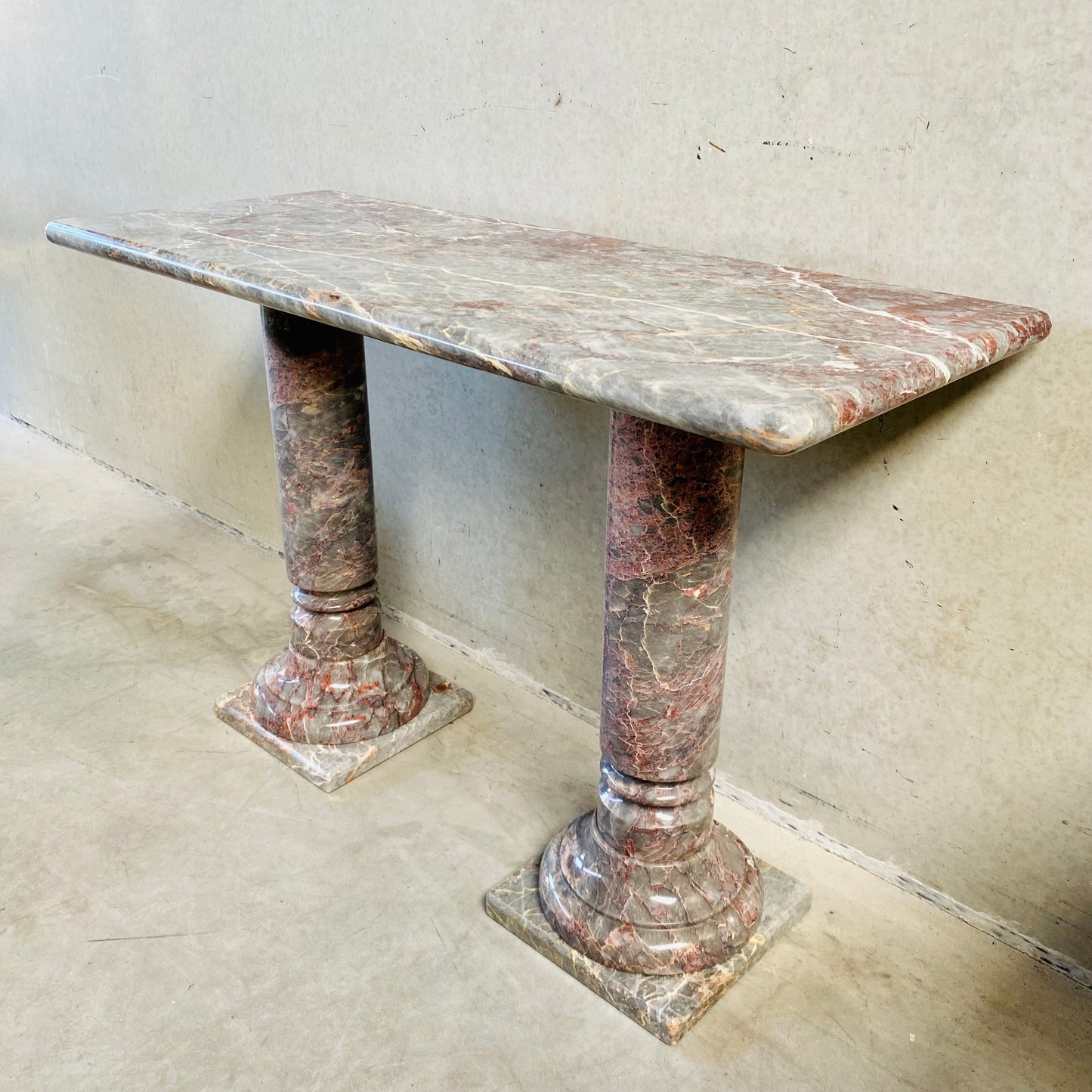 SOLID POLISHED SALOME MARBLE SIDE TABLE, 1980S