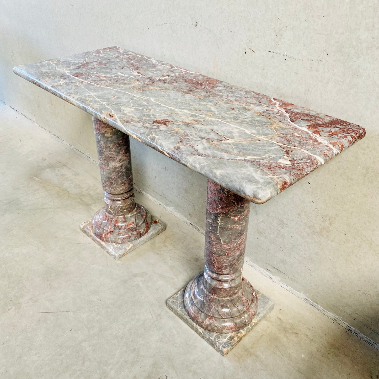 SOLID POLISHED SALOME MARBLE SIDE TABLE, 1980S