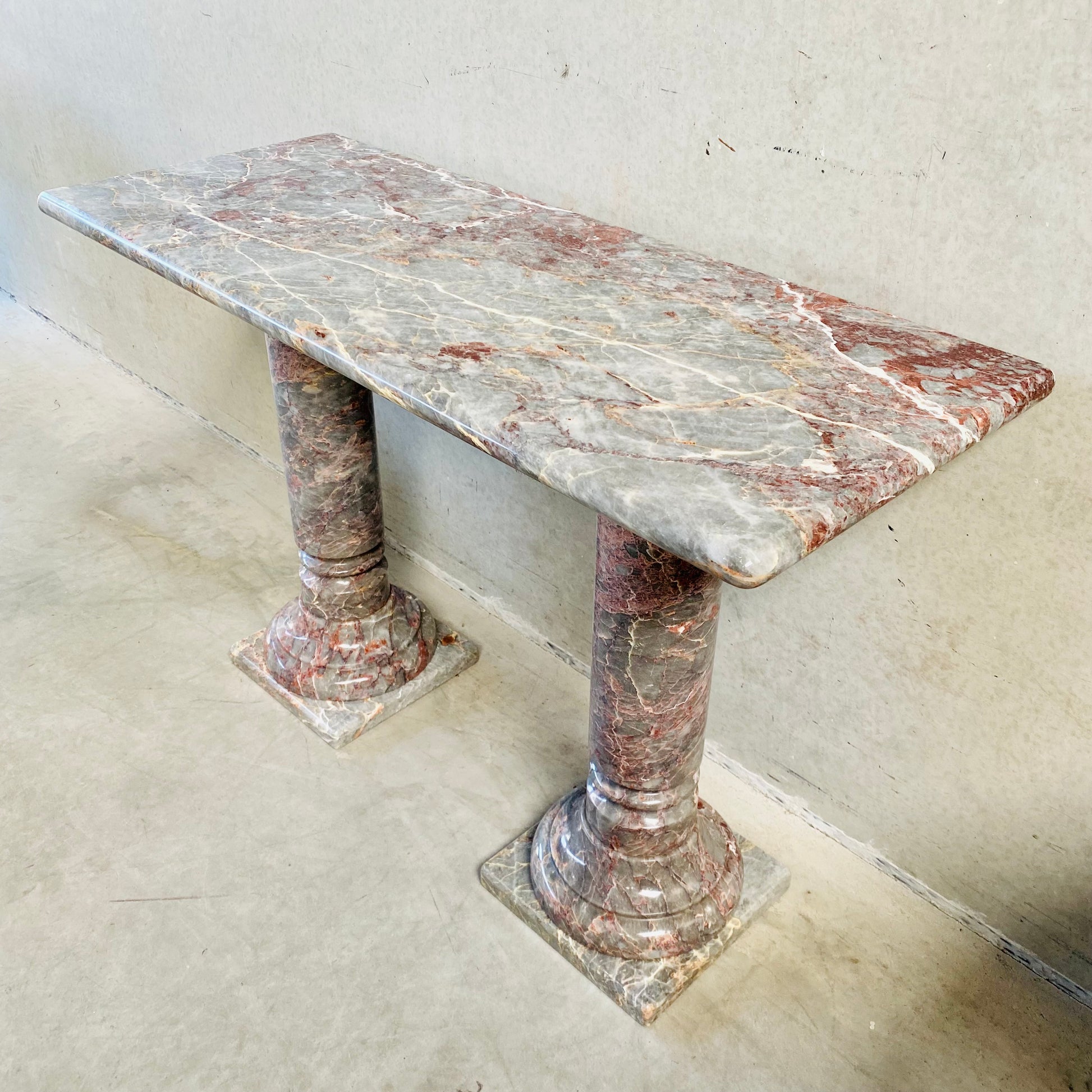 SOLID POLISHED SALOME MARBLE SIDE TABLE, 1980S