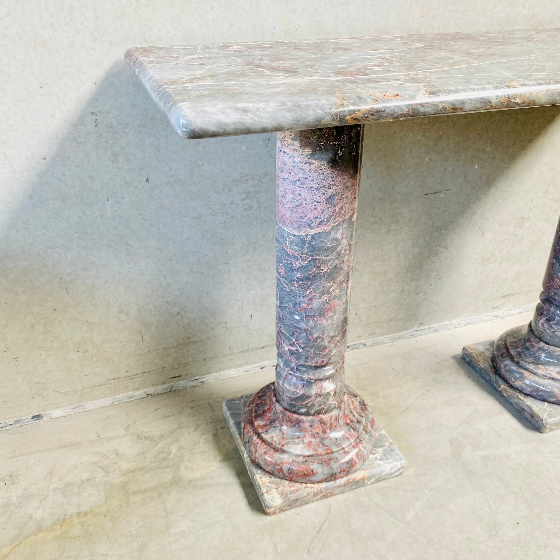 SOLID POLISHED SALOME MARBLE SIDE TABLE, 1980S
